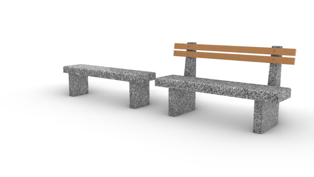 Bancs en granit avec ou sans dossier