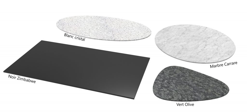 Tables sur mesure en granit et pierre