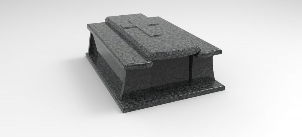 Monument funéraire avec croix sur la tombale